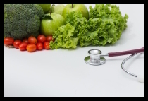 vegetables and stethoscope